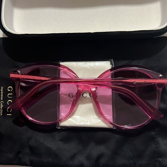 Authentic Gucci Sunglasses Barbie pink oversized round iconic celebrity retro 💕 - Picture 17 of 17